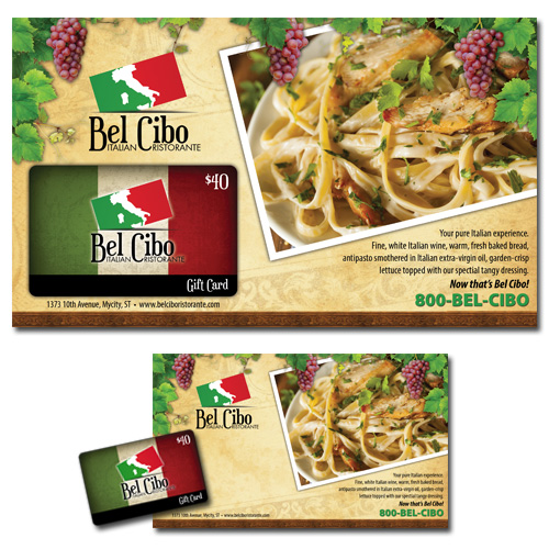 Bel Cibo Italian restaraunt gift card
