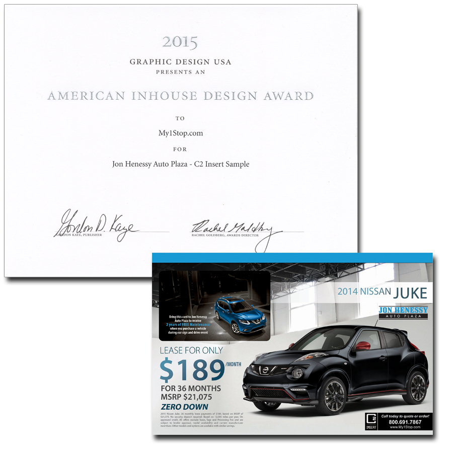 American Inhouse Design Award Auto advertisement