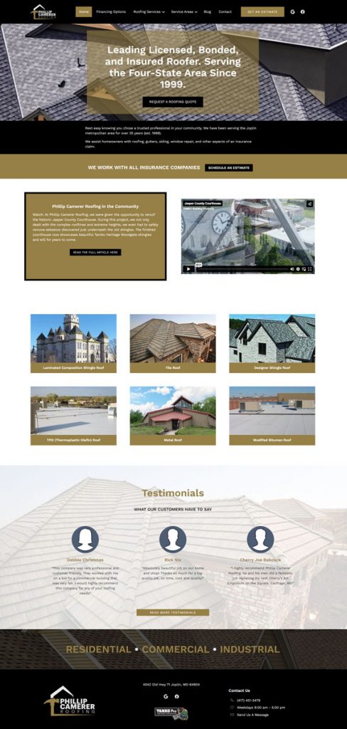 Philip Camerer Roofing Website